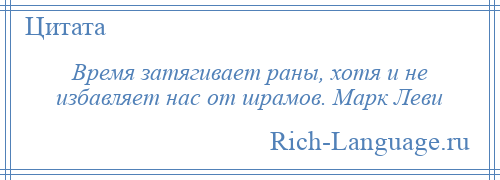 
    Время затягивает раны, хотя и не избавляет нас от шрамов. Марк Леви