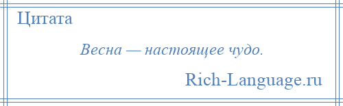 
    Весна — настоящее чудо.