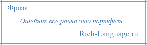 
    Ошейник все равно что портфель...