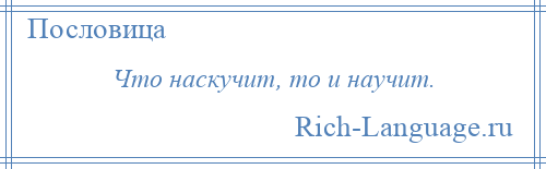 
    Что наскучит, то и научит.